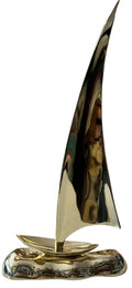 brass sail boat