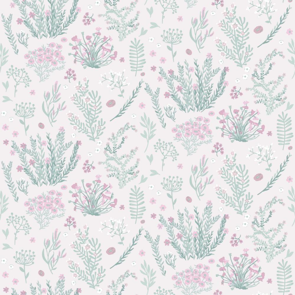 Mini Lovely Flowers Wallpaper - Pink pattern
