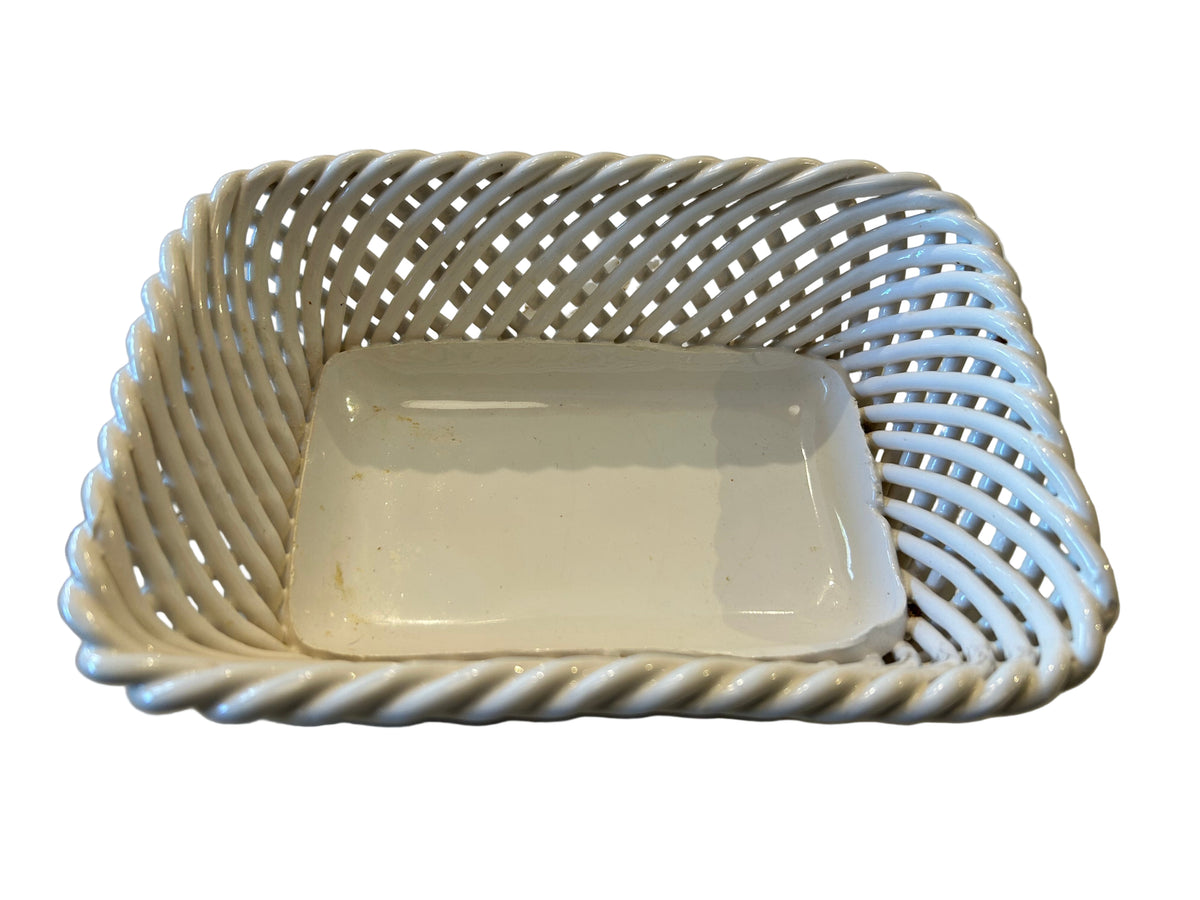 set of vintage porcelain baskets