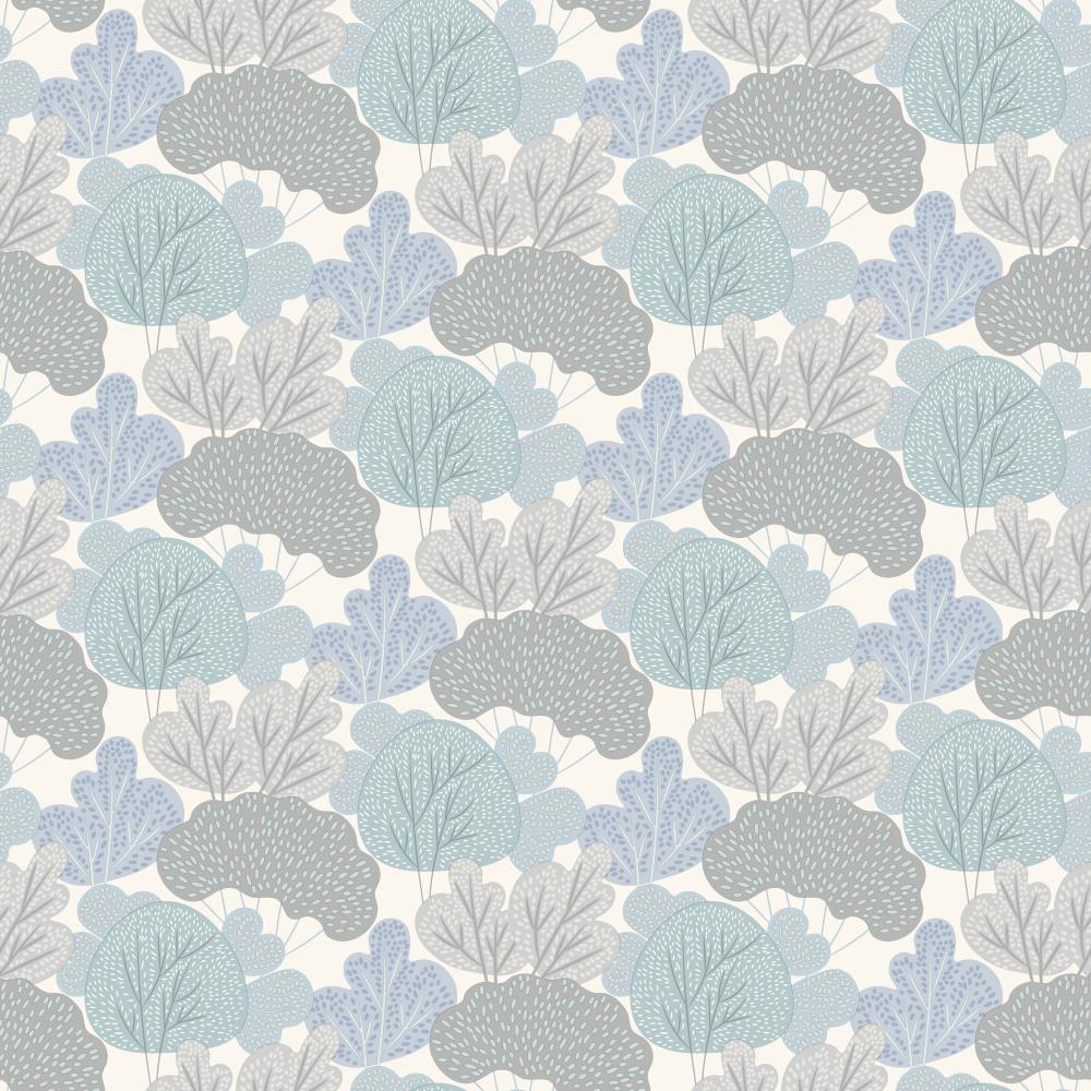 Little Woods Wallpaper - Blue pattern