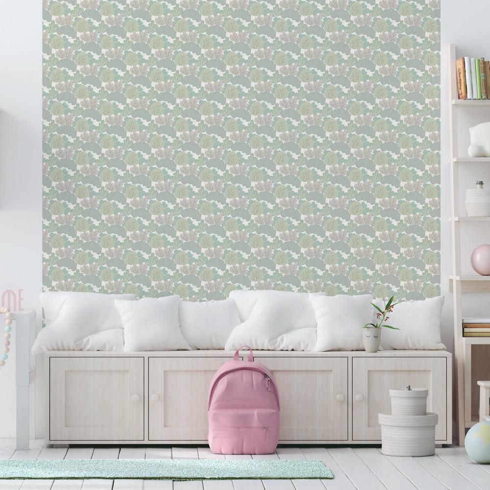 Little Woods Wallpaper - Green room view
