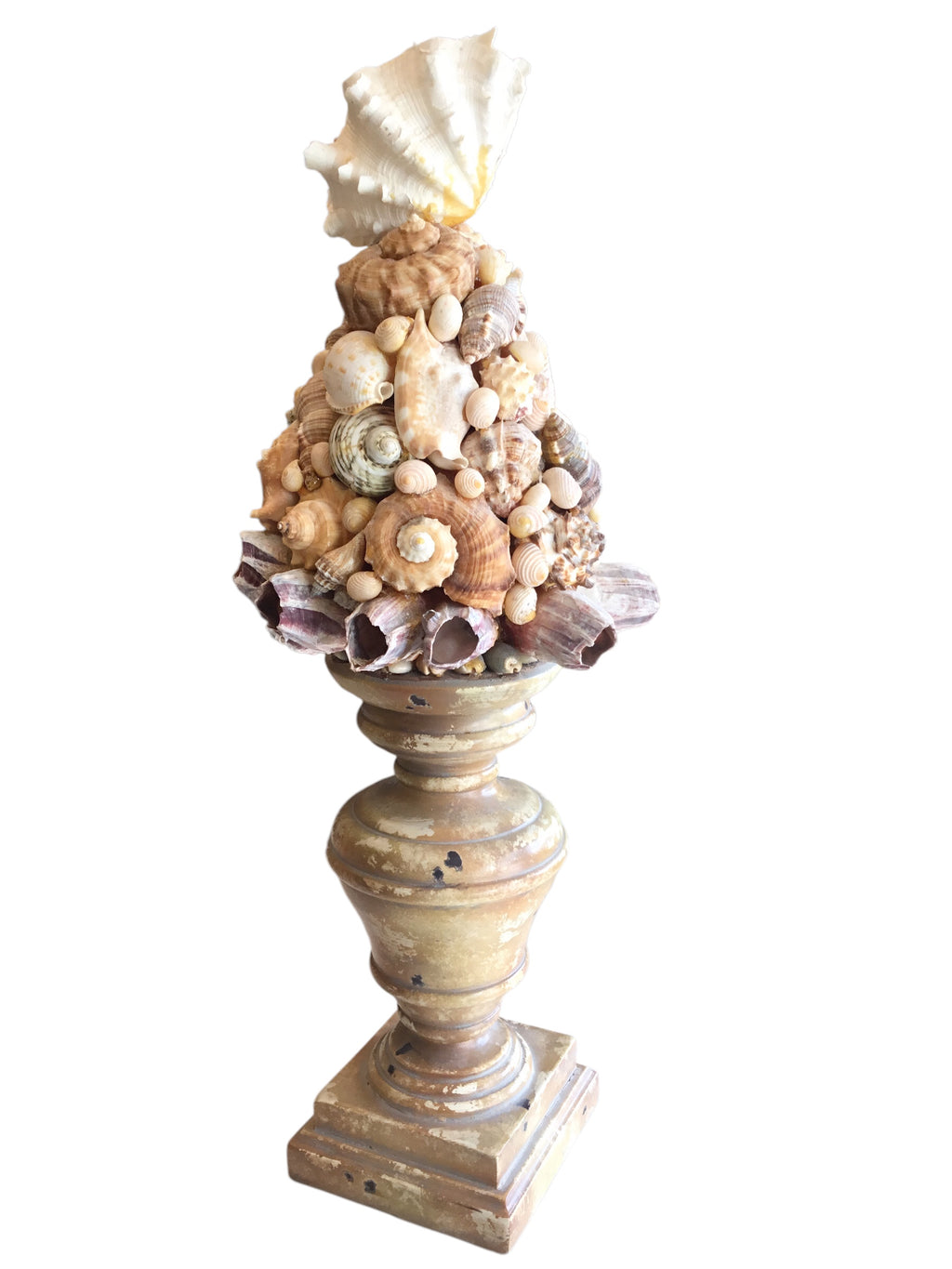 pair maitland smith shell finials