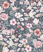 Load image into Gallery viewer, Barney Vintage Wallpaper • Denim Linen • Swatch