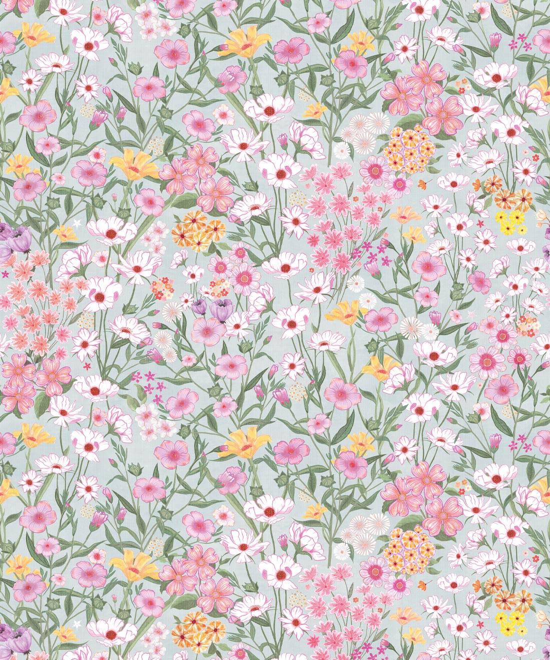 Barneys Fields Wallpaper • Light Linen Bee • Swatch