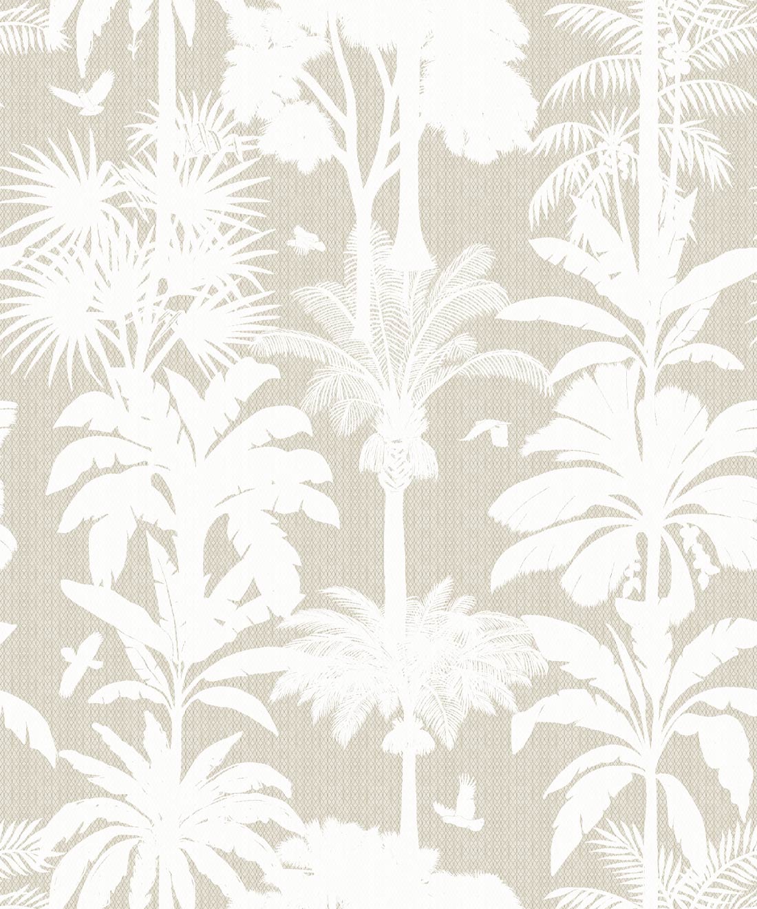 Cockatoo Palms Wallpaper • Raya Linen • Swatch