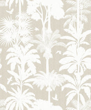 Load image into Gallery viewer, Cockatoo Palms Wallpaper • Raya Linen • Swatch