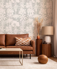 Load image into Gallery viewer, Cockatoo Palms Wallpaper • Stella Linen • Insitu