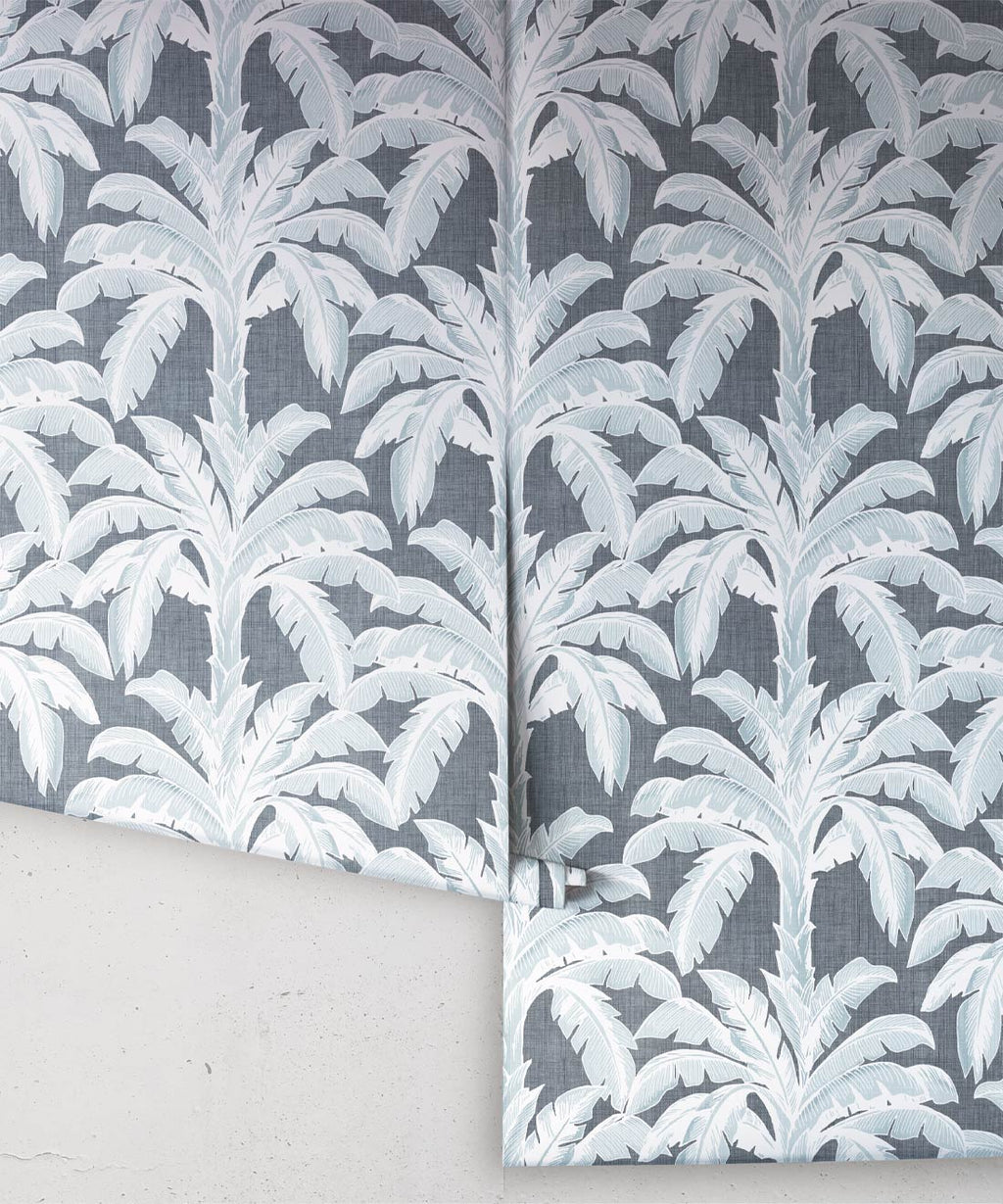 Havana Banana Wallpaper • Bee Denim Linen • Rolls