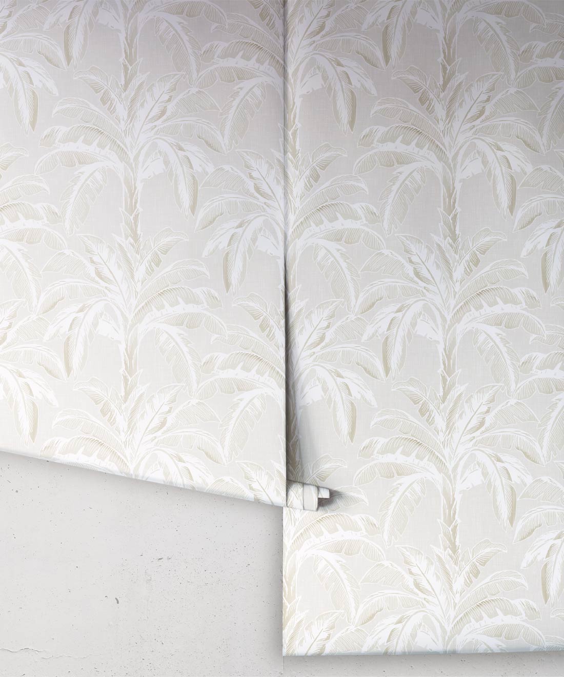 Havana Banana Wallpaper • Plaster Natural • Rolls