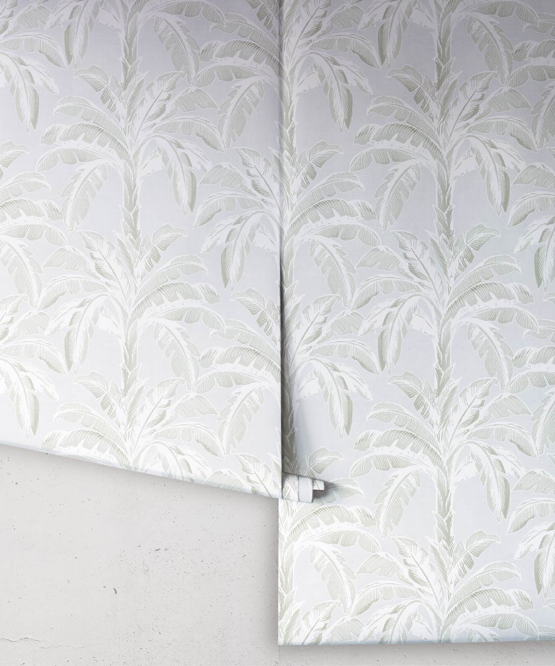 Havana Banana Wallpaper • Silver Leaf • Rolls