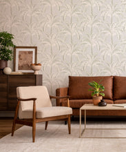 Load image into Gallery viewer, Havana Banana Wallpaper • Silver Leaf • Insitu