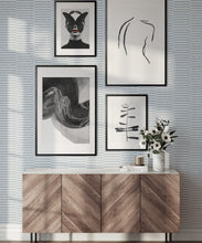 Load image into Gallery viewer, Ladder Wallpaper • Denim • Insitu