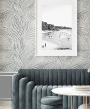 Load image into Gallery viewer, Laguna Palms Wallpaper • Gemma Blue • Insitu