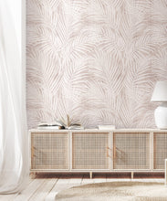 Load image into Gallery viewer, Laguna Palms Wallpaper • Vintage Blush • Insitu