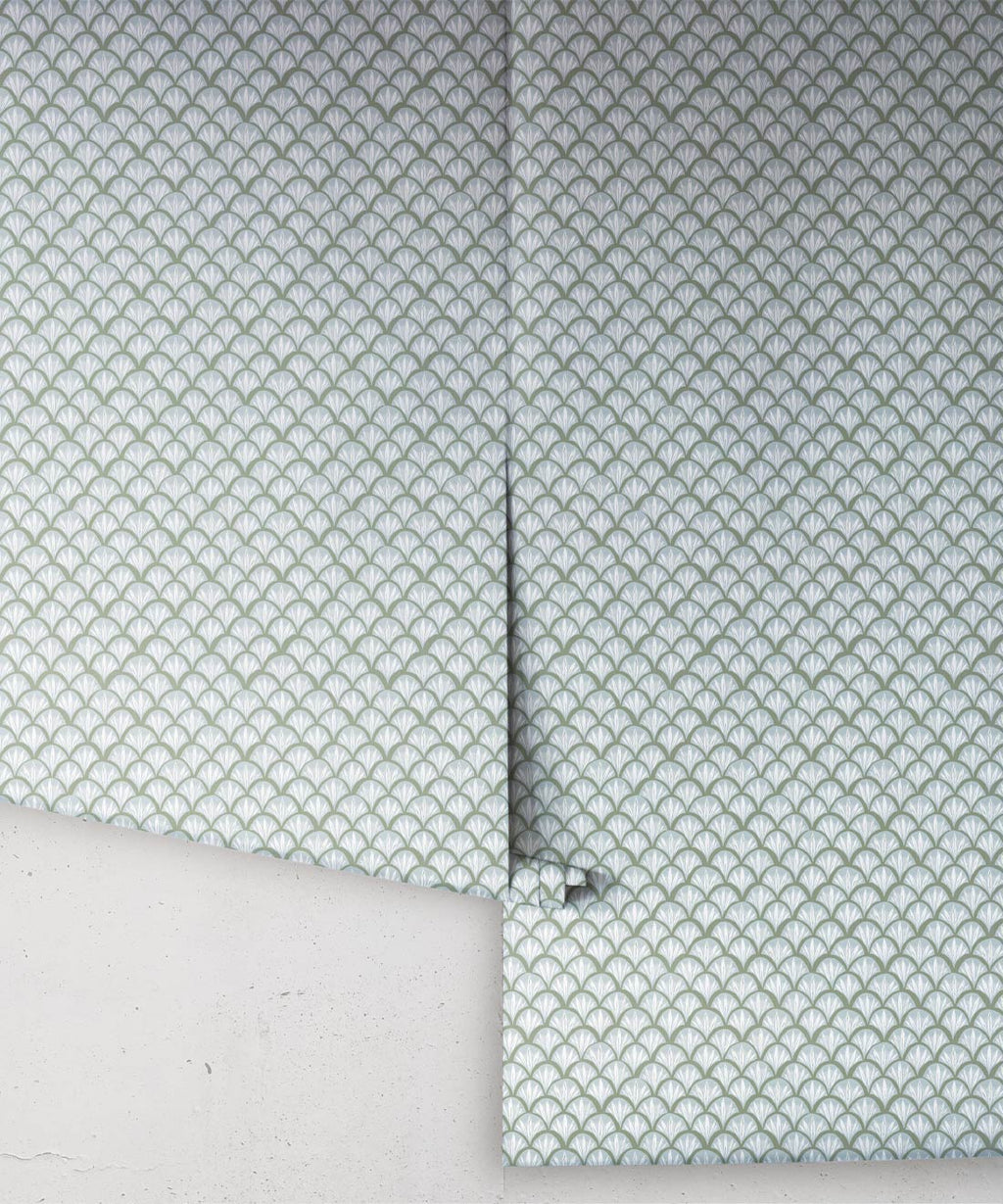 Moon Waves Wallpaper • Ferny Hazed Linens • Rolls
