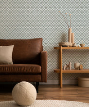 Load image into Gallery viewer, Moon Waves Wallpaper • Ferny Hazed Linens • Insitu