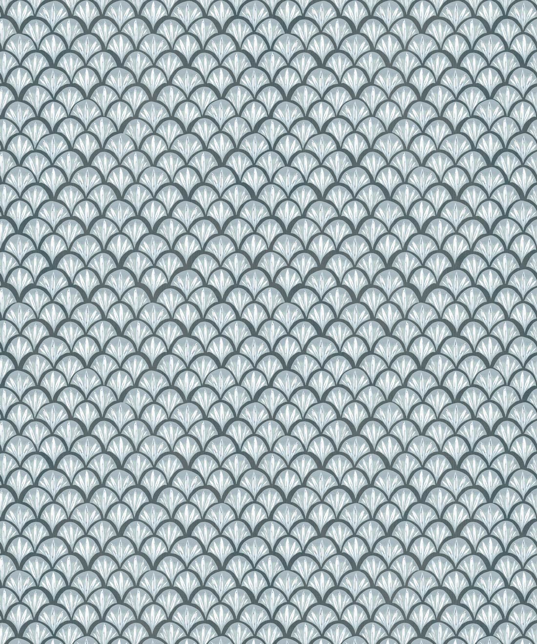 Moon Waves Wallpaper • Lake Blue • Swatch