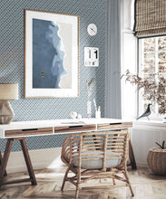 Load image into Gallery viewer, Moon Waves Wallpaper • Lake Blue • Insitu