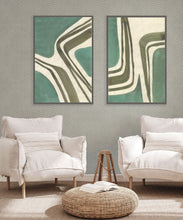 Load image into Gallery viewer, Mrs Jones Chevron Wallpaper • Fern • Insitu