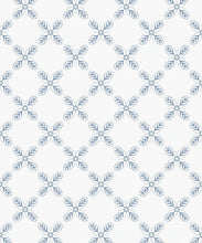 Load image into Gallery viewer, Lattice Wallpaper • Denim • Swatch