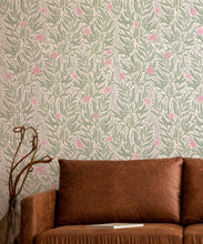 Load image into Gallery viewer, Linen Seagrass Wallpaper • Forest Jena • Insitu