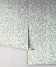 Load image into Gallery viewer, Linen Seagrass Wallpaper • Forest Papaya • Rolls