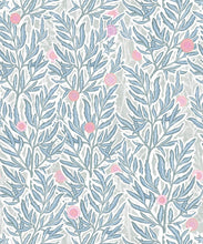 Load image into Gallery viewer, Linen Seagrass Wallpaper • Jena Blues • Swatch