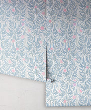 Load image into Gallery viewer, Linen Seagrass Wallpaper • Jena Blues • Rolls
