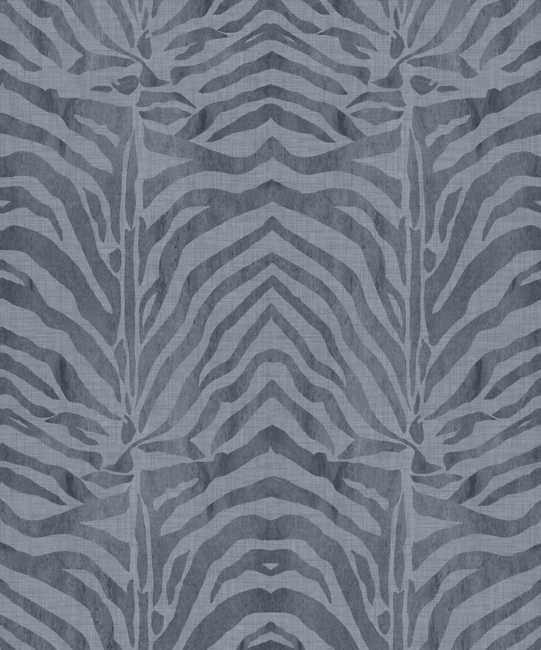 Zebra Wallpaper • Denim • Swatch