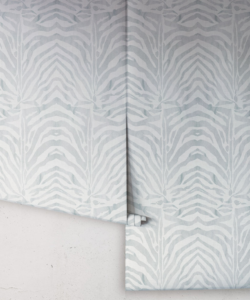 Zebra Wallpaper • Desert Sage • Rolls