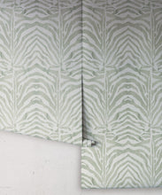 Load image into Gallery viewer, Zebra Wallpaper • Leaf • Rolls