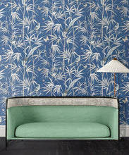 Load image into Gallery viewer, Bamboo Wallpaper • Cobalt • Insitu