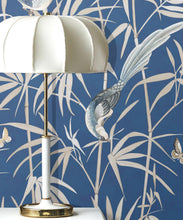 Load image into Gallery viewer, Bamboo Wallpaper • Cobalt • Insitu