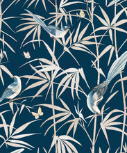 Load image into Gallery viewer, Bamboo Wallpaper • Navy • Swatch