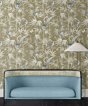 Load image into Gallery viewer, Bamboo Wallpaper • Olive • Insitu