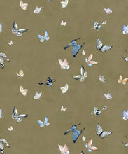 Load image into Gallery viewer, Butterflies Wallpaper • Olive • Swatch