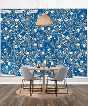 Load image into Gallery viewer, Camellia Tree Mural • Cobalt • Rolls