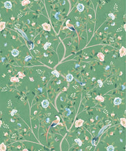 Load image into Gallery viewer, Camellia Tree Mural • Green • Swatch