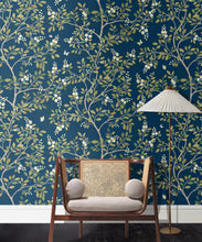Load image into Gallery viewer, White Blossom Tree • Navy • Insitu