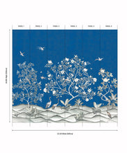 Load image into Gallery viewer, Spring Landscape Mural - Colorway: Cobalt - Panels