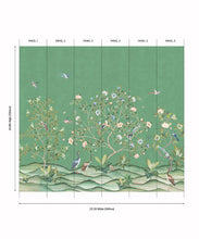 Load image into Gallery viewer, Spring Landscape Mural - Colorway: Green - Panels