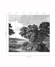 Load image into Gallery viewer, English Landscape Mural • Black &amp; White • Panels