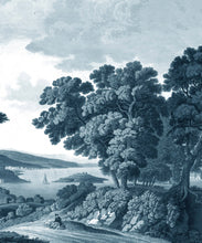 Load image into Gallery viewer, English Landscape Mural • Indigo • Swatch