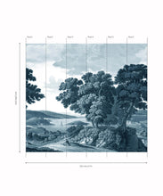 Load image into Gallery viewer, English Landscape Mural • Indigo • Panels