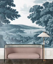 Load image into Gallery viewer, English Landscape Mural • Indigo • Insitu