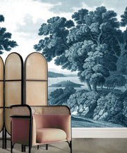 Load image into Gallery viewer, English Landscape Mural • Indigo • Insitu