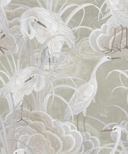 Load image into Gallery viewer, Water Birds Wallpaper - Bethany Linz - My Sydney Collection - Colourway: Beige - Swatch