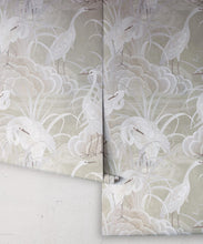 Load image into Gallery viewer, Water Birds Wallpaper - Bethany Linz - My Sydney Collection - Colourway: Beige - Roll