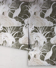 Load image into Gallery viewer, Water Birds Wallpaper - Bethany Linz - My Sydney Collection - Colourway: Charcoal - Roll