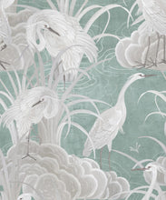 Load image into Gallery viewer, Water Birds Wallpaper - Bethany Linz - My Sydney Collection - Colourway: Duck Egg - Swatch
